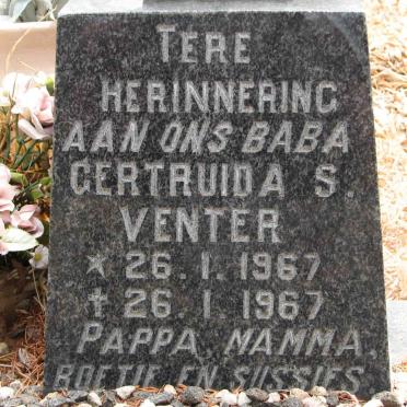 VENTER Gertruida S. 1967-1967