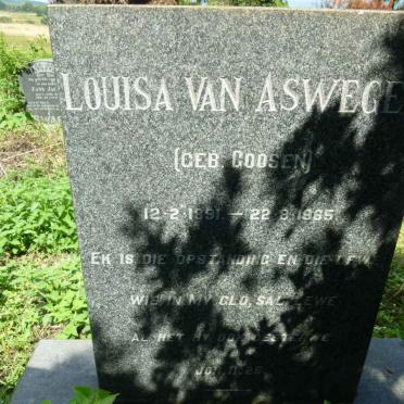 ASWEGAN Louisa, van nee GOOSEN 1891-1965