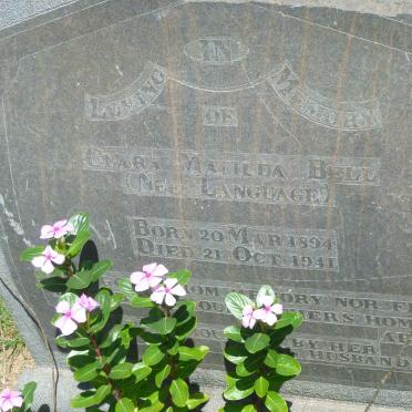 BELL Clara Matilda nee LANGUAGE 1894-1941