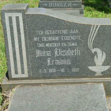 ERASMUS Maria Elizabeth 1906-1966