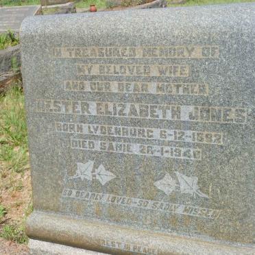 JONES Hester Elizabeth 1892-1948