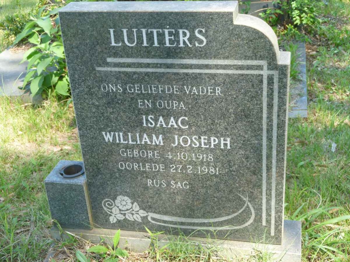 LUITERS Isaac William Joseph 1918-1981