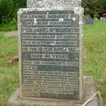 McNAUGHTON Hugh James -1926