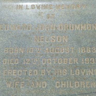 NELSON Edward John Drummond 1863-1930 &amp; Catherine Johanna Helene 1872-1938