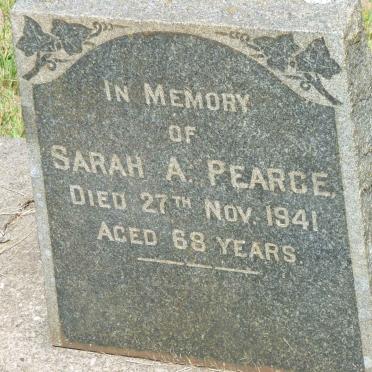 PEARCE Sarah A. -1941