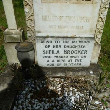 PORTER Mildred Beatrice -1959 :: BROOKER Sheila -1878  
