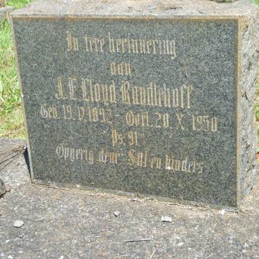 RANDLEHOFF J.E. Lloyd 1892-1950