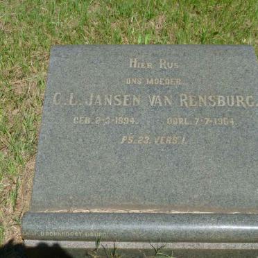 RENSBURG C.L., Jansen van 1894-1964