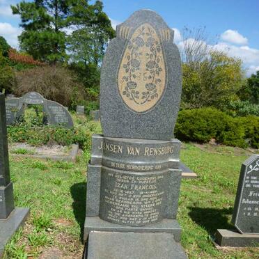 RENSBURG Izak Francois, Jansen van 1897-1966