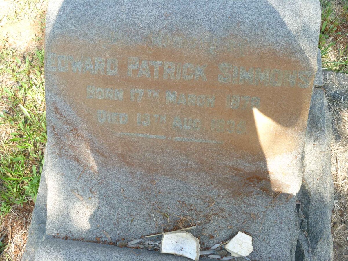 SIMMONS Edward Patrick 1878-1935
