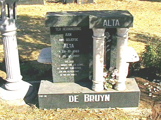 BRUYN Alta, de 1963-1997