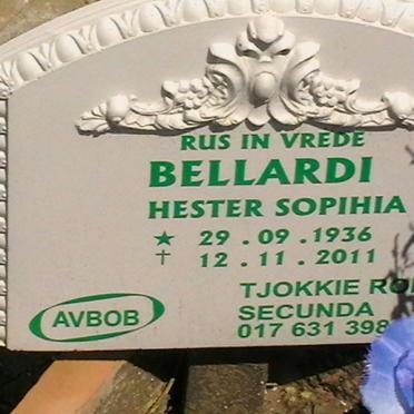 BELLARDI Hester Sopihia 1936-2011