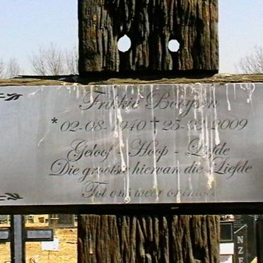 BOOYSEN Frikkie 1940-2009