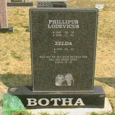 BOTHA Phillipus Lodevicus 1949-2009 &amp; Zelda 1956-