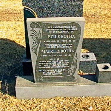 BOTHA Mauritz 1950-2001 :: BOTHA Ezile 1978-1995