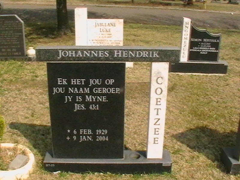 COETZEE Johannes Hendrik 1929-2004
