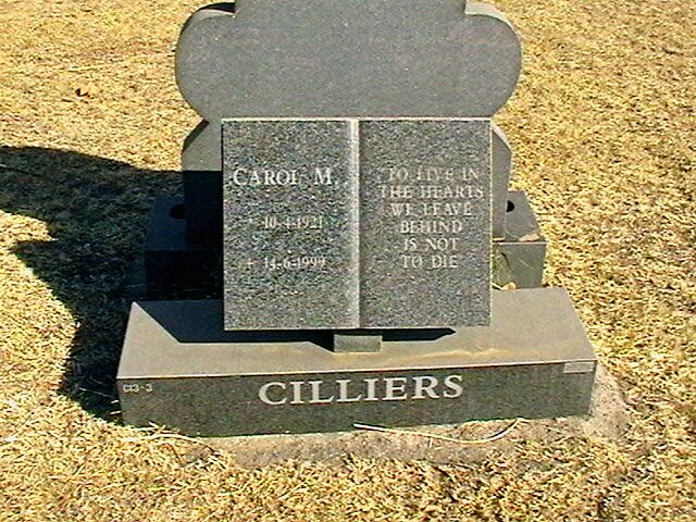 CILLIERS Carol M. 1921-1999
