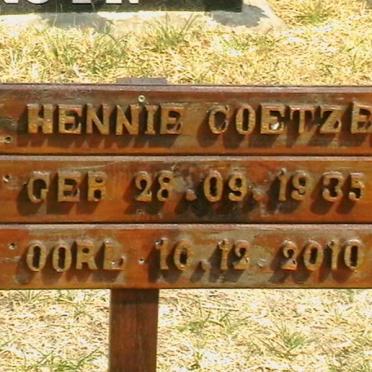 COETZEE Hennie 1935-2010