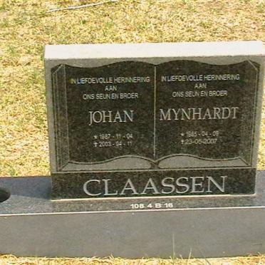 CLAASSEN Mynhardt 1955-2007 :: CLAASSEN Johan 1987-2003