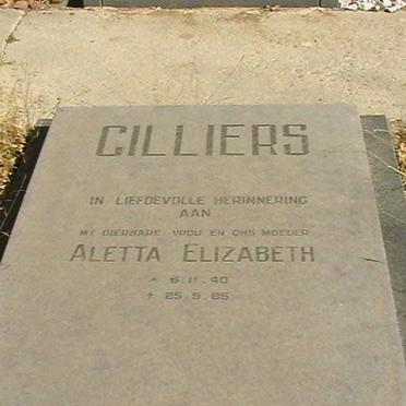 CILLIERS Aletta Elizabeth 1940-1985