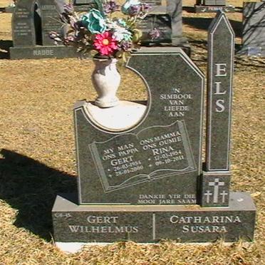 ELS Gert Wilhelmus 1954-2000 &amp; Catharina Susara 1954-2011