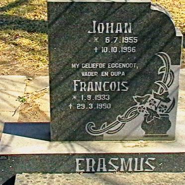 ERASMUS Francois 1933-1990 :: ERASMUS Johan 1955-1986