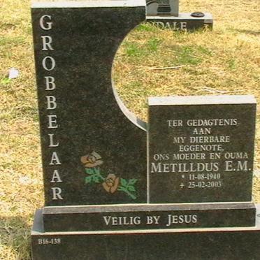 GROBBELAAR Metilldus E.M. 1940-2003
