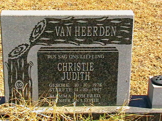 HEERDEN Christie Judith, van 1978-1997