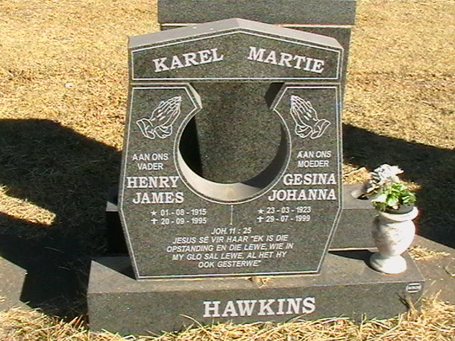 HAWKINS Henry James 1915-1995 &amp; Gesina Johanna1923-1999