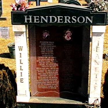 HENDERSON Willie 1946-2009 &amp; Jeanette 1948-2008