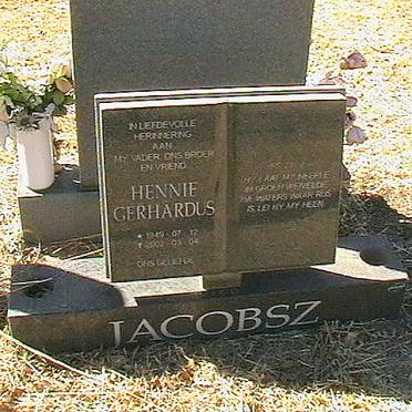 JACOBSZ Hennie Gerhardus 1949-2002