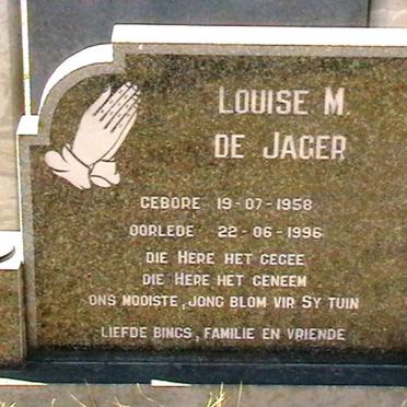 JAGER Louise M., de 1958-1996