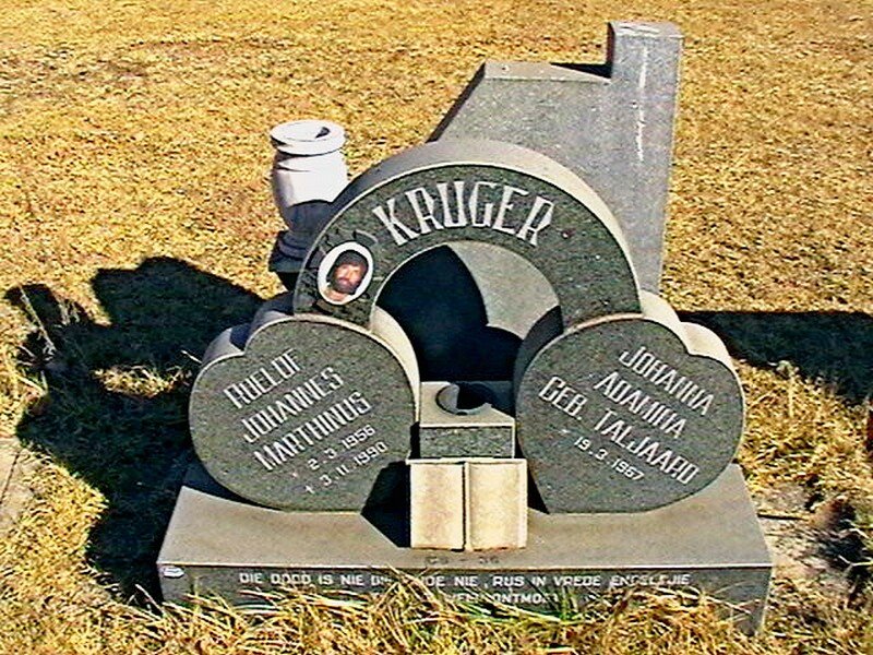 KRUGER Roelof Johannes Marthinus 1956-1990 &amp; Johanna Adamina TALJAARD 1957-