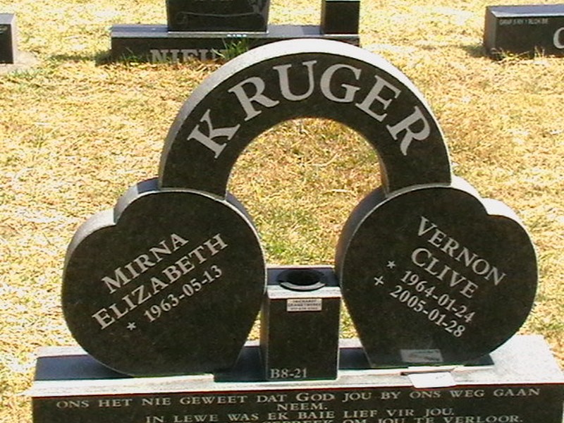 KRUGER Vernon Clive 1964-2005 &amp; Mirna Elizabeth 1963-
