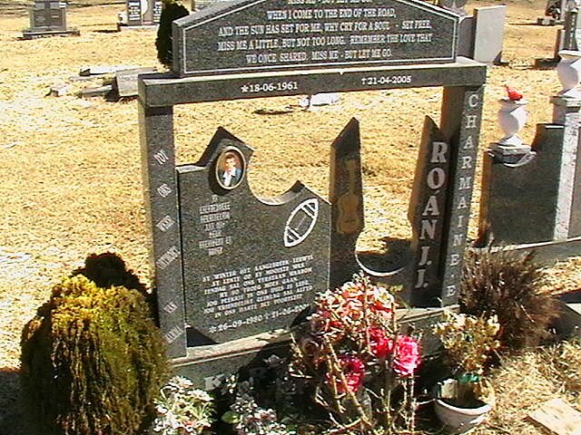 KRÜGER Charmaine 1961-2005 :: KRÜGER Roàn J.J.1980-2001