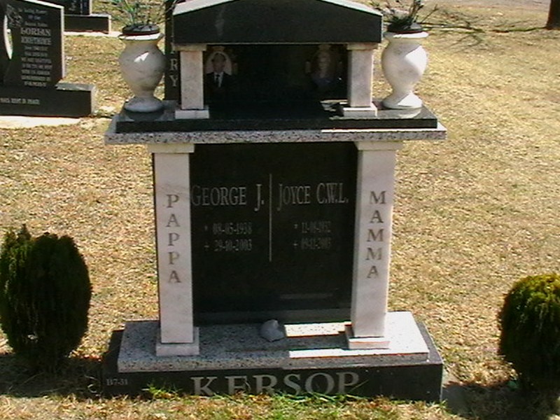 KERSOP George J. 1938-2003 &amp; Joyce C.W.L. 1932-2003