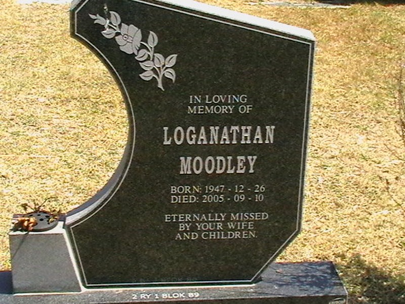 MOODLEY Loganathan 1947-2005