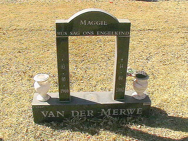 MERWE Maggie, van der 1960-2002