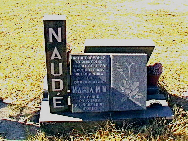 NAUDÉ Maria M.M. 1915-1996