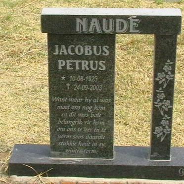 NAUDÉ Jacobus Petrus 1923-2003