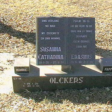 OLCKERS Erasmus 1930-199? &amp; Susanna Catharina 1935-1994