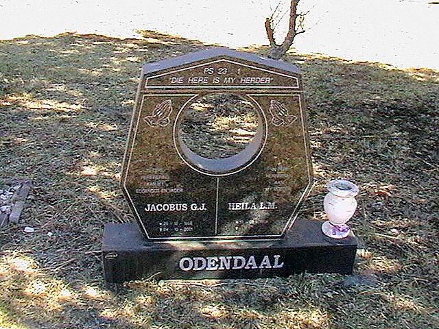 ODENDAAL Jacobus G.J. 19??-200? &amp; Heila 19??