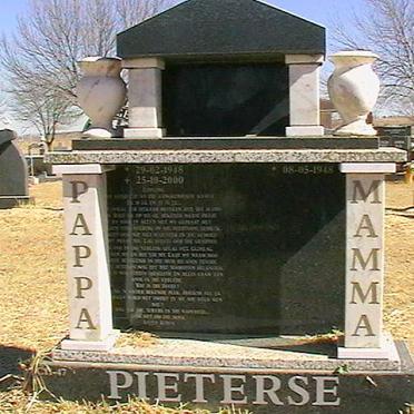 PIETERSE Pappa 1948-2000 &amp; Mamma 1948-