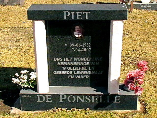 PONSETTE Piet, de 1952-2007