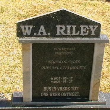 RILEY W.A. 1937-2004