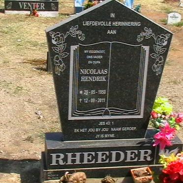 RHEEDER Nicolaas Hendrik 1950-2011