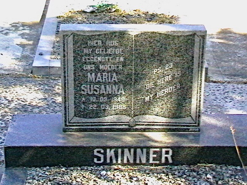 SKINNER Maria Susanna 1940-1988