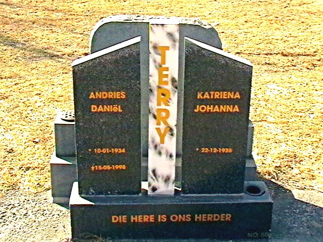 TERRY Andries Daniël 1934-1998 &amp; Katriena Johanna 1935-