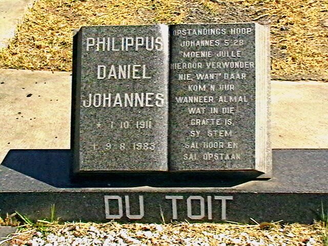 TOIT Philippus Daniel Johannes, du 1911-1983