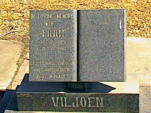 VILJOEN Faan 1925-1984